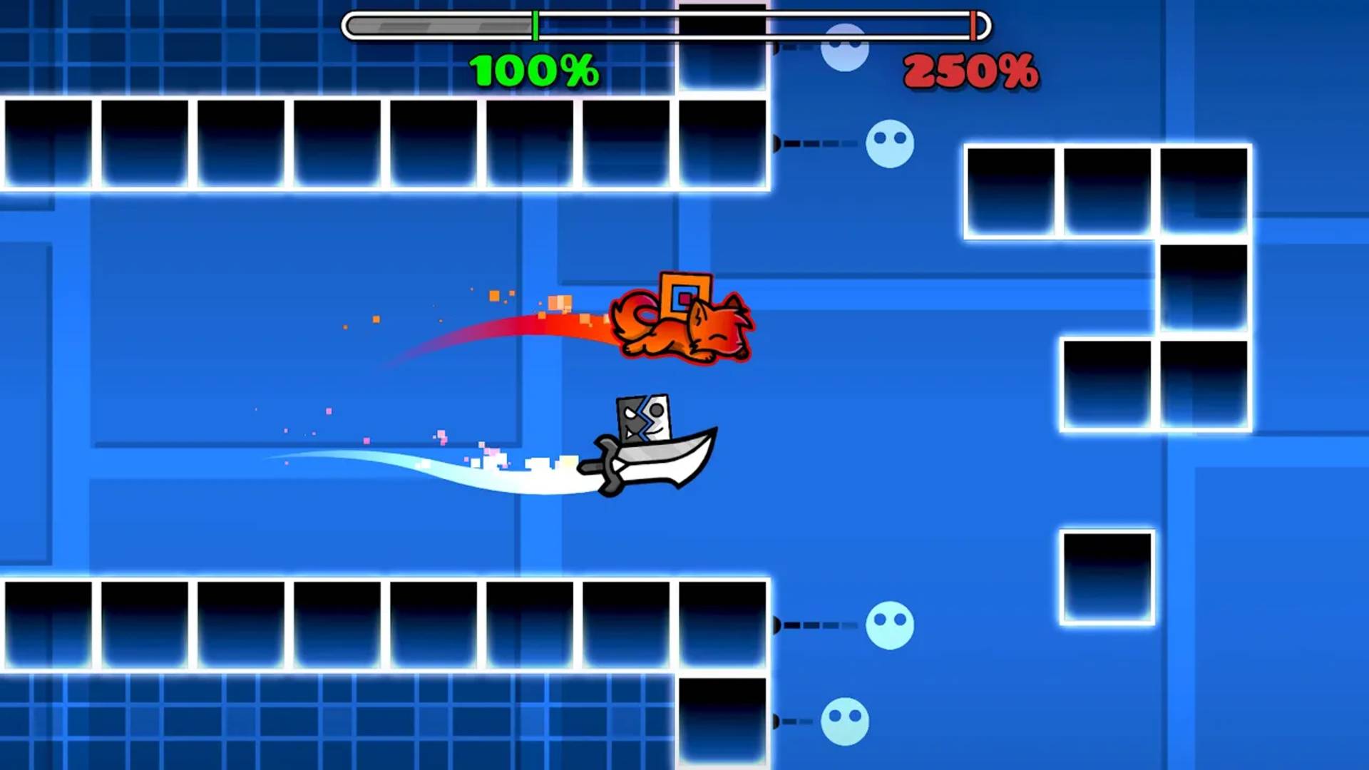 Полные ВЕРСИИ УРОВНЕЙ, но У НАС ОДНА ПОПЫТКА в Geometry Dash смотреть онлайн