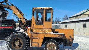 Фронтальный чешский погрузчик UN-053.1. Работа