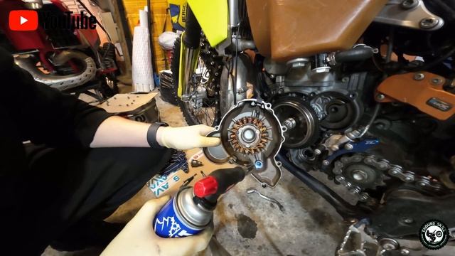 Замена втулок бендикса стартера Husqwarna, KTM, GasGas