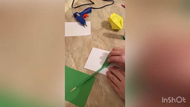 Тюльпан из бумаги. Своими руками. Қағаздан жасалған «Қ