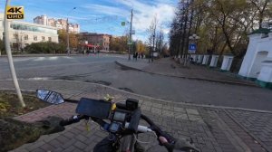 По Томску на электровелосипеде.Такого двора в Томске ?