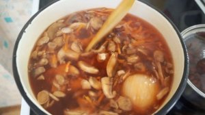 Как приготовить постный борщ с фасолью и грибами, борщ
