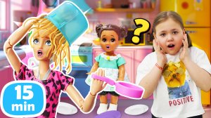 Приключение Куклы Барби и Яны в одном видео: спасаем котёнка и получаем хвост русалки!