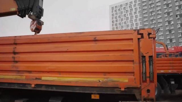 Обзор бортового грузовика КАМАЗ 65115 с манипулятором Han