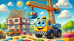 Весёлая песенка про подъёмный кран! Строим вместе! Дет