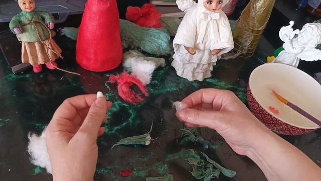 Миниатюра Подснежники из ваты