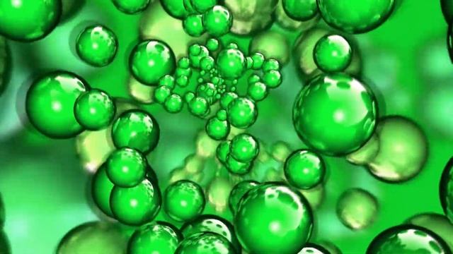 ФУТАЖ зеленые пузыри