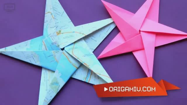 Звезда из бумаги! Оригами поделки своими руками! смотреть онлайн