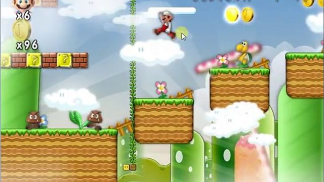 New Super Mario Forever 2012 прохождение/walkthrough map 1 смотреть онлайн