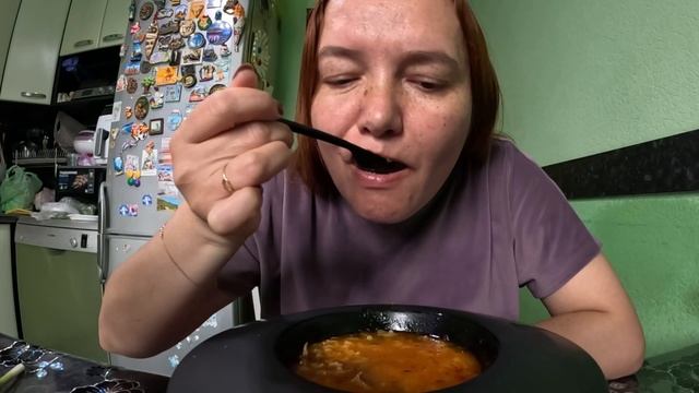 Мукбанг, суп харчо 😋 смотреть онлайн