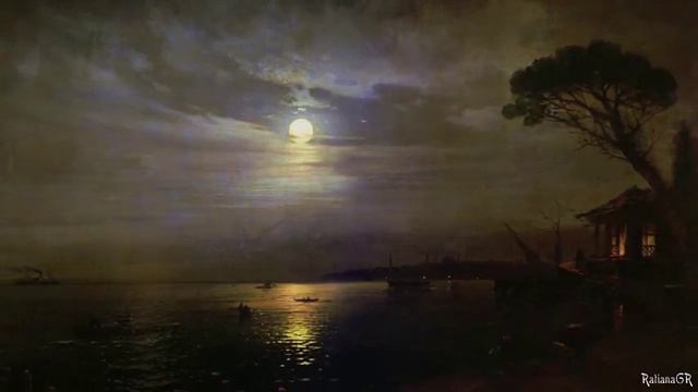 Иван Айвазовский - Ivan Aivazovsky Moon Path - Лунная дорожка Franz Schubert - Serenade смотреть онлайн