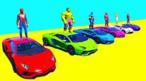 ЧЕЛОВЕК-ПАУК и Супергерои Гонка на Спортивных Машинах и Вертолеты Мультики про машики для детей