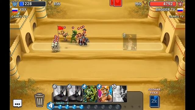 Castle Crush тестирую карты палач и укрепление