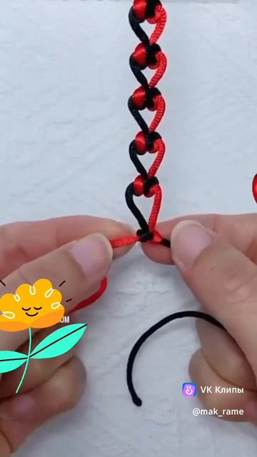 МК. Цепочка в виде сердечек, макраме. смотреть онлайн