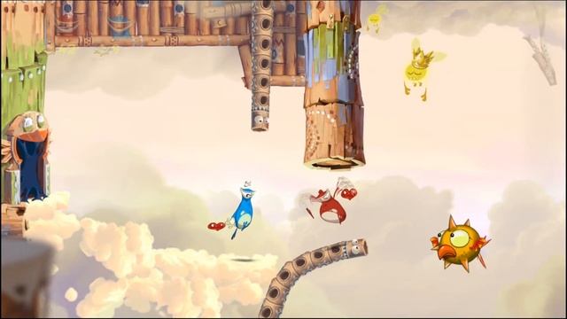 Самое смешное прохождение Rayman Origins топ приколы кооператив #4 (Змеиные Глаза) смотреть онлайн