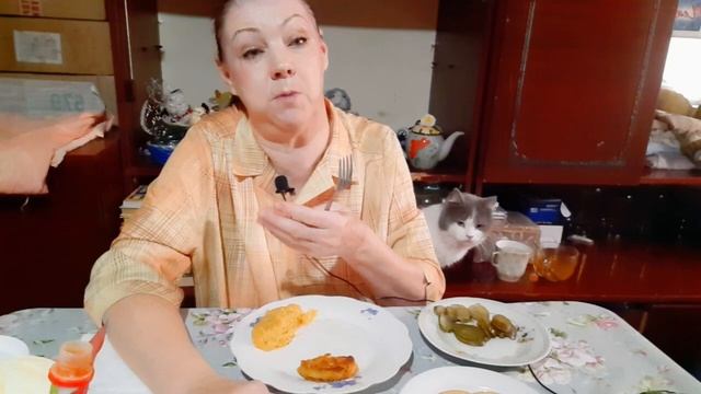 #mukbang /пюре гороховое /котлеты