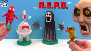 R.E.P.O. Лепим Роботы против Монстров ► Видео Лепка