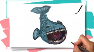 Как нарисовать Морского монстра Блупа / How  to draw Bloop