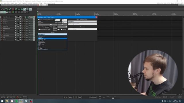 Маршрутизация SUPERIOR DRUMMER 3 в REAPER