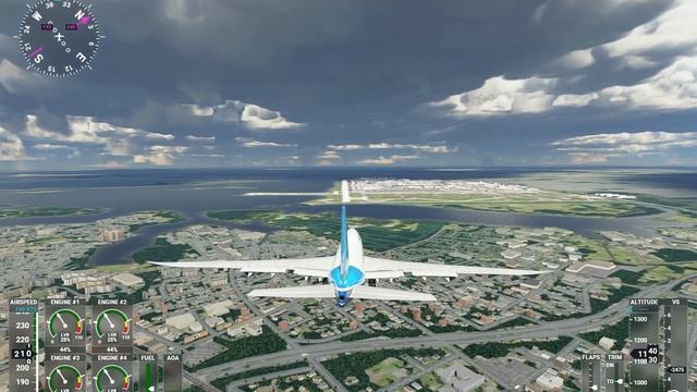 Посадка Boeing 747.  MFS 2020