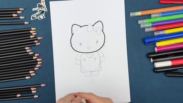 Рисуем милого персонажа Hello Kitty! смотреть онлайн