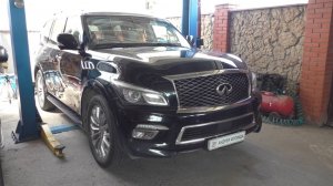 Замена подшипника заднего левого колеса на INFINITI QX80 5,6  Инфинити Ку Икс 80 2014 года