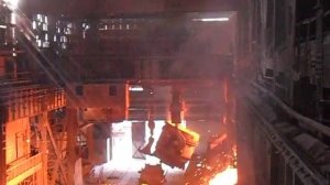 Работа литейного крана в СПЦ