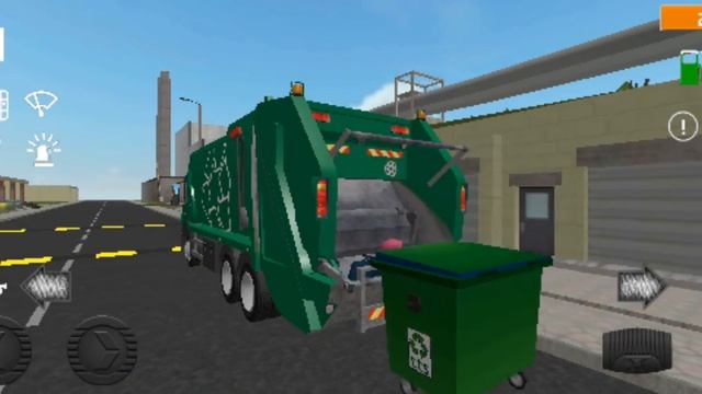 Играю за водителя мусоровоза Trash Truck Simulator.