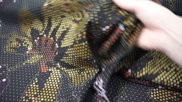 Хлопок абстрактный коричневый мозайка FM1028