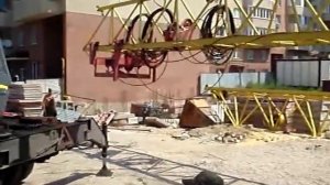 Монтаж крана КБ-408 и опять поднятие стрелы... 2010й год.. ( T