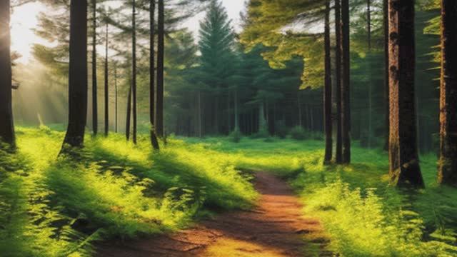 Расслабляющая лесная атмосфера с пением птиц и спокойной рекой смотреть онлайн