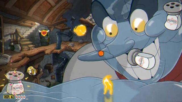 Cuphead DLC Шеф Солонкин EXPERT Ранг S смотреть онлайн