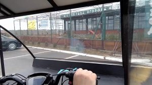 Белорусский веломобиль, поездка в сильный ветер. Belarusia