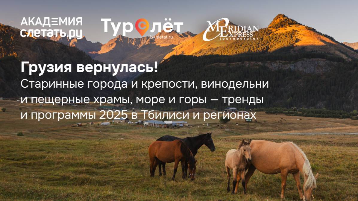 Грузия вернулась! Тренды и программы 2025 в Тбилиси и регионах. Вебинар 21.05.25 смотреть онлайн