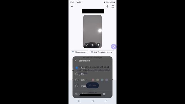Как отключить эффекты при видеозвонках на Samsung, OneUI 6.1