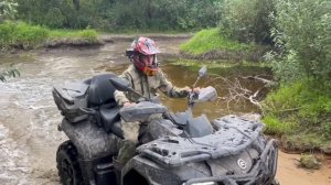 Преодолеваем броды.Дальняк на квадроцикле сф мото 600 н