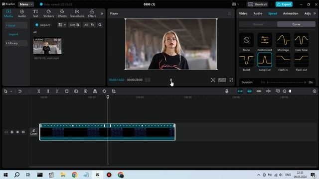 Как изменить скорость видео в CapCut с помощью кривых смотреть онлайн