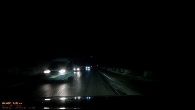 NAVITEL DVR R980 4K - Ночь, полная темнота GPS оповещение с 35 сек