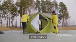 Установка тента на палатку Форест