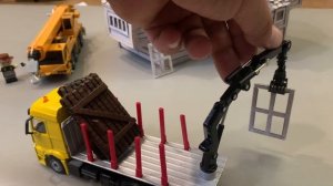 Мультик про Машинки. Автокран и Лесовоз. Стройка