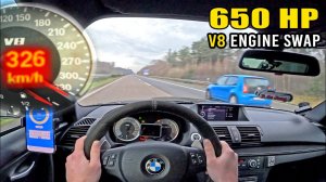 650ЛС BMW 1 Series S65 V8 С НАГНЕТАТЕЛЕМ СХОДИТ С УМА НА АВТОБАНЕ AutoTopNL