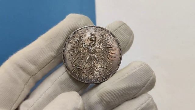 Гордость коллекции талер 1862 Франкфурт стрелковый Taler thaler Frankfurt silver coins coin German смотреть онлайн