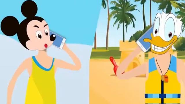 Перейти плавание семьи Микки Маус - Микки Маус мультфильм смешной для детей смотреть онлайн