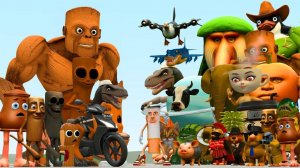 Вся семья Тунг Тунг Сахур против всех итальянских мемов AI Brainrot в Гаррис Моде