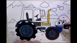 По полям синий трактор едет к нам 🚜