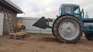 Установка ковша на заднею навеску наТ 40 АМ, часть 2 ,,До?