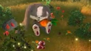 Зайчик поет песню о морковке .