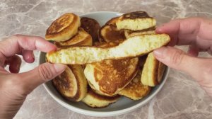 Оладушки на кефире и манке. Пышные оладьи, которые не опадают