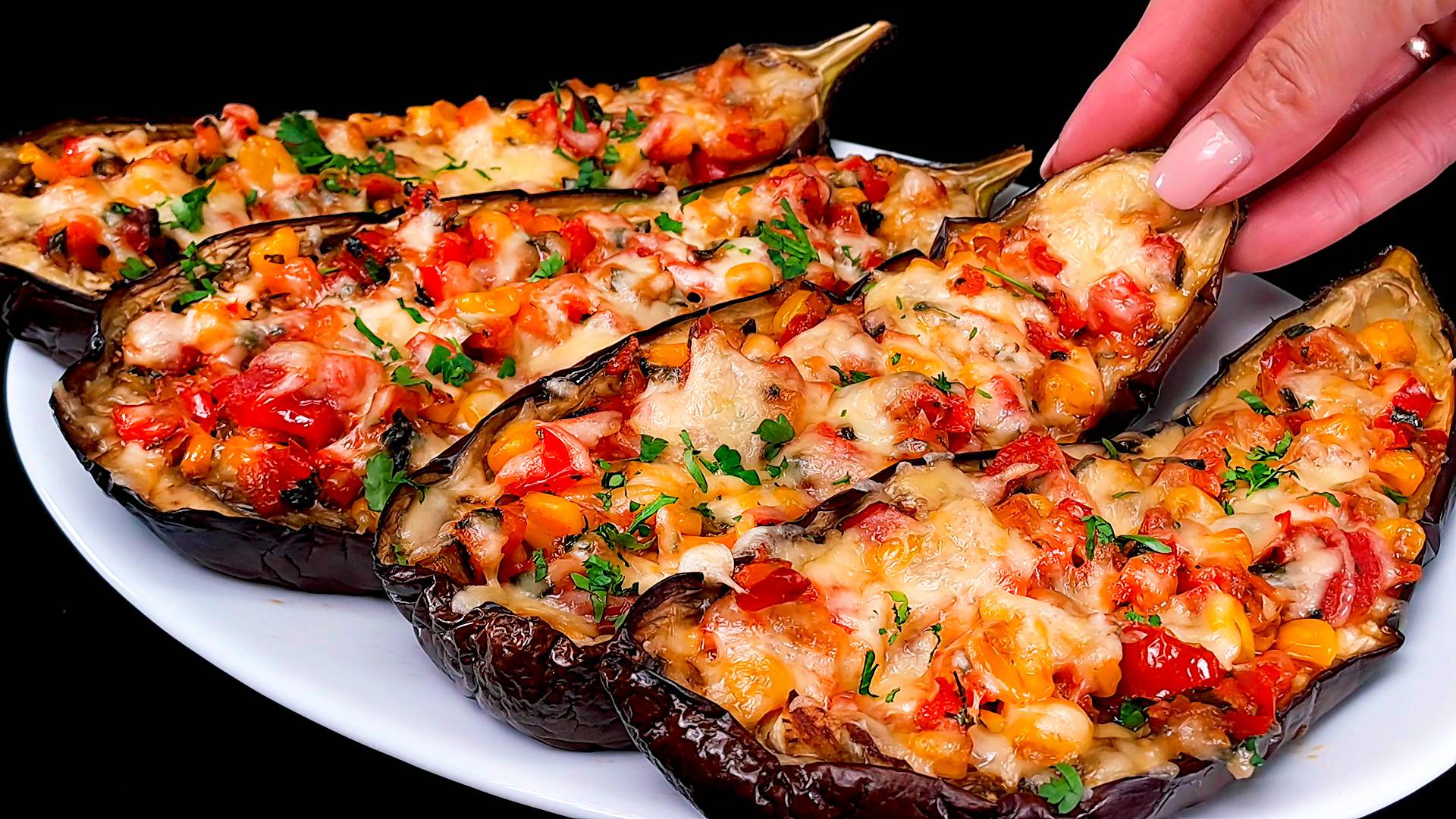 Рецепт баклажан с овощами. Простой и быстрый рецепт в духовке. смотреть онлайн