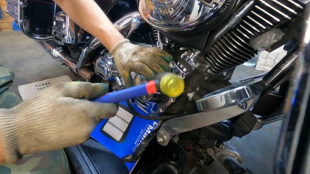 ТО моего Харлея. Начнём с осмотра натяжителей цепи ГРМ